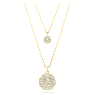 Meteora layered pendant, White, Gold-tone plated - Swarovski, 5683442