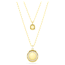 Meteora layered pendant, White, Gold-tone plated - Swarovski, 5683442