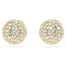 Cercei stud Meteora, Albi, Placat cu auriu - Swarovski, 5683444