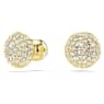 Cercei stud Meteora, Albi, Placat cu auriu - Swarovski, 5683444