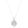 Meteora จี้สร้อยคอ, ขาว, เคลือบโรเดียม - Swarovski, 5683446
