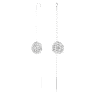 Meteora 水滴形耳環, 白色, 鍍白金色 - Swarovski, 5683448