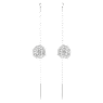 Meteora 水滴形耳環, 白色, 鍍白金色 - Swarovski, 5683448