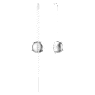 Meteora drop earrings, White, Rhodium plated - Swarovski, 5683448