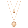 Meteora layered pendant, White, Rose gold-tone plated - Swarovski, 5683449