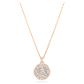 Meteora layered pendant, White, Rose gold-tone plated - Swarovski, 5683449