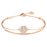 Meteora bangle, White, Rose gold-tone plated - Swarovski, 5683452