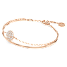Meteora Armreif, Weiß, Roségold-Legierungsschicht - Swarovski, 5683452