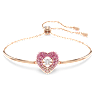 Hyperbola 手鐲, 心形, 粉紅色, 鍍玫瑰金色調 - Swarovski, 5683581