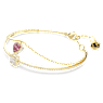 Chroma bangle, Heart, Red, Gold-tone plated - Swarovski, 5683835