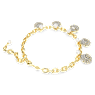 Idyllia necklace, Crystal pearls, Shell, White, Gold-tone plated - Swarovski, 5683941