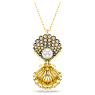 Idyllia pendant, Crystal pearl, Shell, White, Gold-tone plated - Swarovski, 5683966