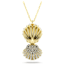 Idyllia pendant, Crystal pearl, Shell, White, Gold-tone plated - Swarovski, 5683966