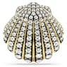 Idyllia brooch, Shell, White, Gold-tone plated - Swarovski, 5683967