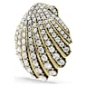 Idyllia brooch, Shell, White, Gold-tone plated - Swarovski, 5683967