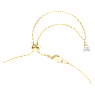Idyllia y-hanger, Crystal Pearl, Schelp, Wit, Goudkleurige toplaag - Swarovski, 5683968