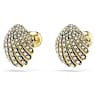 Idyllia stud earrings, Shell, White, Gold-tone plated - Swarovski, 5683970