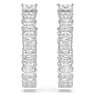 Pendientes de aro Hyperbola, Símbolo del infinito, Blancos, Baño de rodio - Swarovski, 5684047