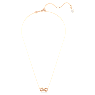 Hyperbola จี้สร้อยคอ, ฝังแบบพาเว่, อินฟินิตี้, ขาว, เคลือบโทนสีโรสโกลด์ - Swarovski, 5684084