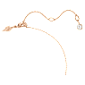 Hyperbola จี้สร้อยคอ, ฝังแบบพาเว่, อินฟินิตี้, ขาว, เคลือบโทนสีโรสโกลด์ - Swarovski, 5684084