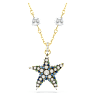 Idyllia จี้สร้อยคอ, Crystal Pearls, ปลาดาว, หลากสี, เคลือบโทนสีทอง - Swarovski, 5684116