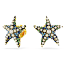 Idyllia stud earrings, Crystal pearl, Starfish, Small, Multicolored, Gold-tone plated - Swarovski, 5684162