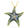 Idyllia pendant and brooch, Crystal pearls, Starfish, Multicolored, Gold-tone plated - Swarovski, 5684168