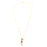 Idyllia pendant, Crystal pearls, Seahorse, Pink, Rose lacquered - Swarovski, 5684233
