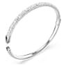 Meteora bangle, Snow pavé, White, Rhodium plated - Swarovski, 5684241
