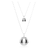 Meteora layered pendant, White, Rhodium plated - Swarovski, 5684244