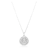 Meteora layered pendant, White, Rhodium plated - Swarovski, 5684244