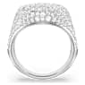 Meteora cocktail ring, White, Rhodium plated - Swarovski, 5684249