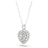 Zestaw Idyllia, Kryształowa Perła, Serce, Biały, Powłoka z rodu - Swarovski, 5684383