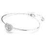 Hyperbola bangle, Heart, White, Rhodium plated - Swarovski, 5684385