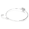 Hyperbola bangle, Heart, White, Rhodium plated - Swarovski, 5684385