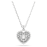 Hyperbola 鏈墜, 心形, 白色, 鍍白金色 - Swarovski, 5684386