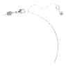 Hyperbola 鏈墜, 心形, 白色, 鍍白金色 - Swarovski, 5684386