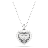 Hyperbola 鏈墜, 心形, 白色, 鍍白金色 - Swarovski, 5684386