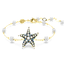 Idyllia Armband, Kristallperlen, Seestern, Mehrfarbig, Goldlegierungsschicht - Swarovski, 5684398