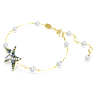 Idyllia Armband, Kristallperlen, Seestern, Mehrfarbig, Goldlegierungsschicht - Swarovski, 5684398
