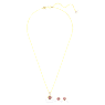 Parure Chroma, Cœur, Rouge, Placage de ton or - Swarovski, 5684506