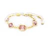 Imber bracelet, Octagon cut, Pink, Gold-tone plated - Swarovski, 5684537
