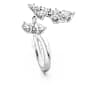 Galaxy bypass ring, Lab-grown diamonds 1.25 ct tw, Mixed shapes, 14K white gold - Swarovski, 5684712
