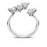 Galaxy bypass ring, Lab-grown diamonds 1.25 ct tw, Mixed shapes, 14K white gold - Swarovski, 5684712