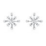 Galaxy stud earrings, Lab-grown diamonds 0.5 ct tw, Round shape, 14K white gold - Swarovski, 5684754
