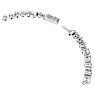 Galaxy Tennis bracelet, Lab-grown diamonds 5 ct tw, Mixed shapes, 14K white gold - Swarovski, 5684756