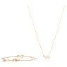 Set Mesmera, Taglio misto, Bianco, Placcato color oro rosa - Swarovski, 5684779