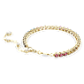 Matrix Tennis bracelet, Round cut, Multicolored, Gold-tone plated - Swarovski, 5685691