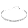Matrix Tennis choker, Round cut, White, Rhodium plated - Swarovski, 5685755