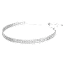 Matrix Tennis choker, Round cut, White, Rhodium plated - Swarovski, 5685755